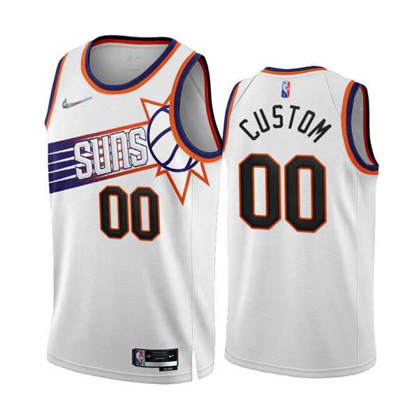 Men & Youth Customized Phoenix Suns Active Player 2022-23 White 75th Anniversary Association Edition Stitched Jersey->customized nba jersey->Custom Jersey
